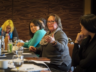 Sheila Watt Cloutier with the Jane Glassco Fellows in Iqaluit, 2018